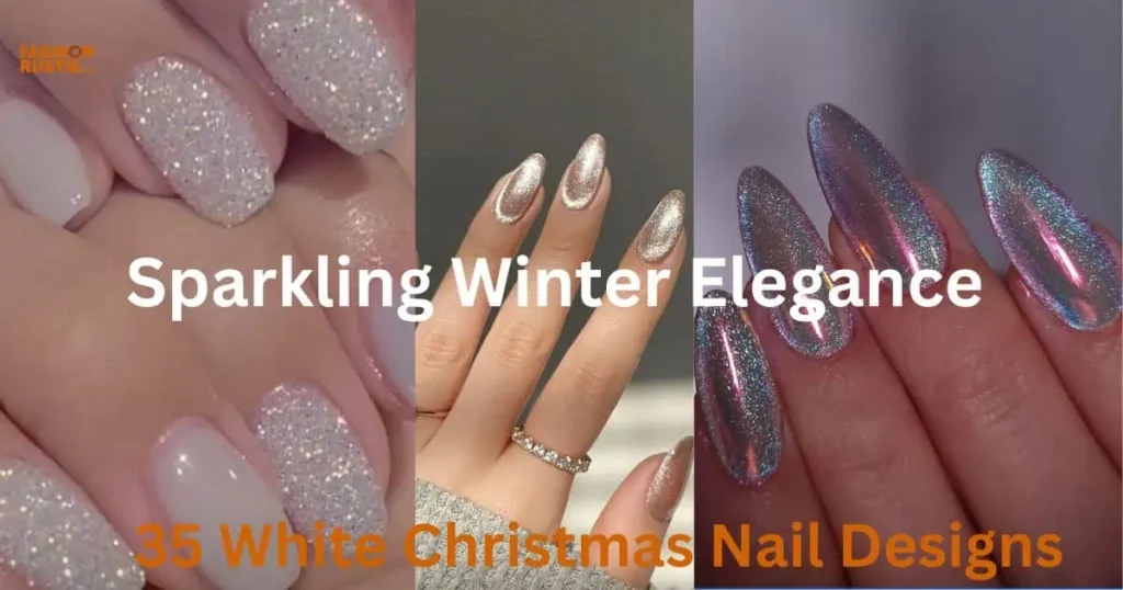 Elegant winter nail designs featuring sparkling accents, showcasing a blend of sophistication and seasonal charm.
